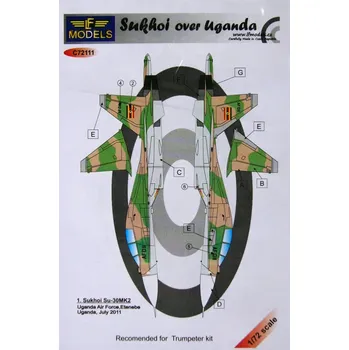 Plastikový model 1/72 Decals Sukhoi over Uganda (TRUMP)