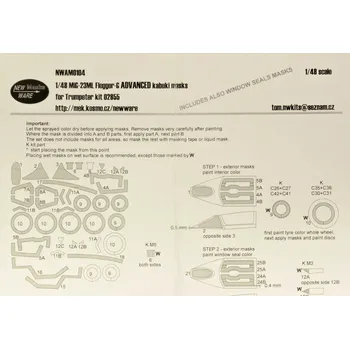 Plastikový model 1/48 Mask MiG-23ML Flogger-G ADVANCED (TRUM 02855)