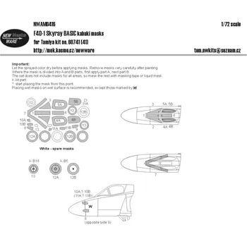 Plastikový model 1/72 Mask F4D-1 Skyray BASIC (TAM 60741)