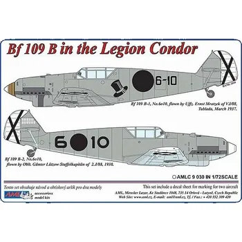 Modelářství 1/72 Decals Bf 109B in the Legion Condor
