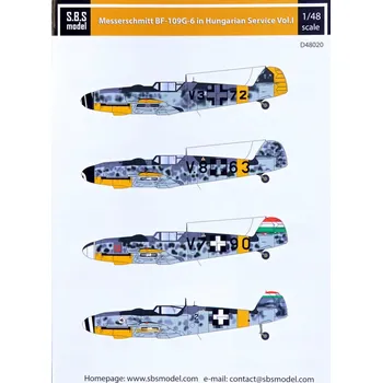 Plastikový model 1/48 Decal Bf-109G-6 in Hungarian service Vol.I