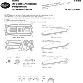 Plastikový model 1/48 Mask EMB312 Tucano EXPERT (HOBBY 81763)
