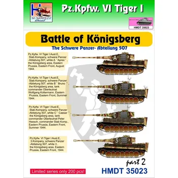 Plastikový model 1/35 Decals Pz.Kpfw.VI Tiger I Battle Königsberg 2