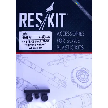 Plastikový model 1/72 F-16(B/C) block 29-39 Fighting Falcon wheels