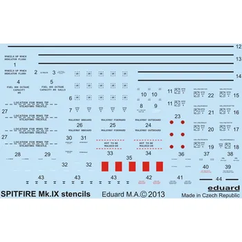 Plastikový model Decals 1/48 Spitfire stencils
