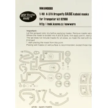 Plastikový model 1/48 Mask A-37A Dragonfly BASIC (TRUMP 02888)