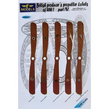 Plastikový model 1/48 Decals British producer propeller labels IV.