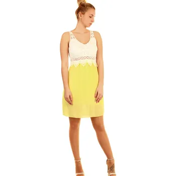 Dámské šaty Glara Dvoubarevné šaty s krajkovými zády 293945