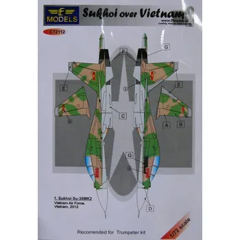 Plastikový model 1/72 Decals Sukhoi over Vietnam (TRUMP)