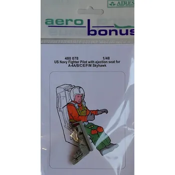 Plastikový model 1/48 US Navy fighter pilot w/ ej.seat A-4A/B/C/E/F