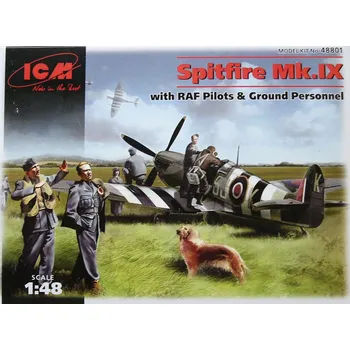 Plastikový model 1/48 Spitfire Mk.IX w/ RAF Pilots&Ground Personnel