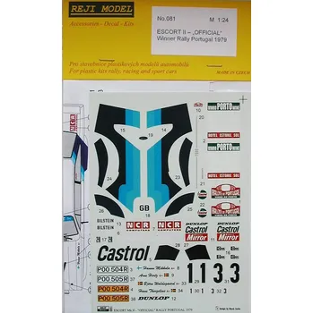autíčko 1/24 Ford Escort RS 1800 (Portugal rally 1979)