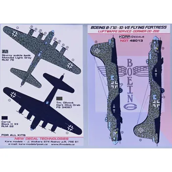 Plastikový model 1/48 Decals Boeing B-17G-10-VE Luftwaffe