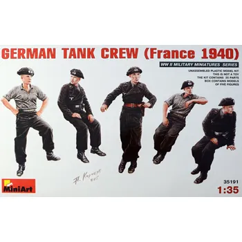 Plastikový model 1/35 German Tank Crew, France 1940 (5 fig.)