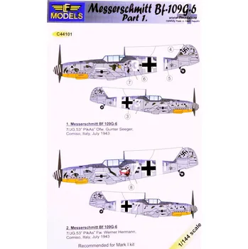 Plastikový model 1/144 Decals Messerschmitt Bf 109G-6 Comiso Pt.1