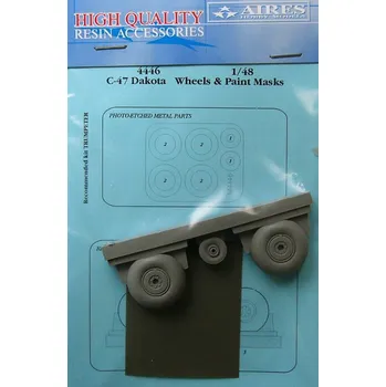 Plastikový model 1/48 C-47 Dakota wheels & paint masks (TRUMP)