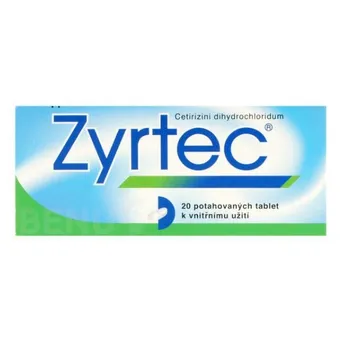 Zyrtec 10 mg Lék na alergii Zyrtec 10 mg