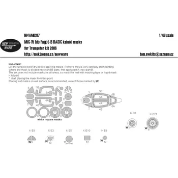 Plastikový model 1/48 Mask MiG-15 bis Fagot-B BASIC (TRUMP 2806)