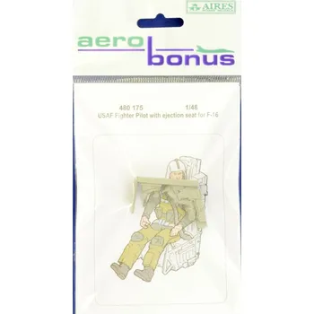 Plastikový model 1/48 USAF Fighter Pilot w/ ejection seat for F-16