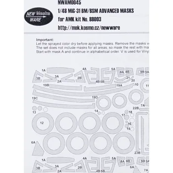 Plastikový model 1/48 Mask MiG-31 BM/BSM ADVANCED (AMK)