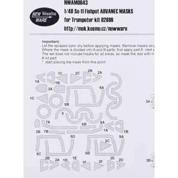 Plastikový model 1/48 Mask Su-11 Fishpot ADVANCED (TRUMP)