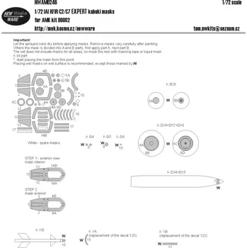 Plastikový model 1/72 Mask IAI KFIR C2/C7 EXPERT (AMK 86002)