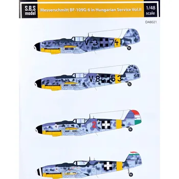 Plastikový model 1/48 Decal Bf-109G-6 in Hungarian service Vol.II