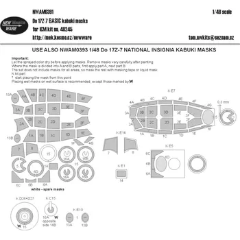 Plastikový model 1/48 Mask Dornier Do 17Z-7 BASIC (ICM 48245)