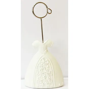 Party dekorace Stojánek na jmenovky polyrezin - svatební šaty