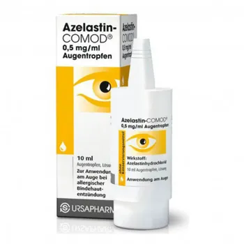 Léky na uši a oči Azelastin Comod 0,5 mg/ml oční kapky, roztok 10 ml