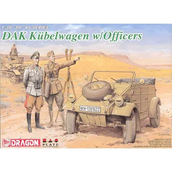 Plastikový model Dragon Dak Kübelwagen w/officers 1:35