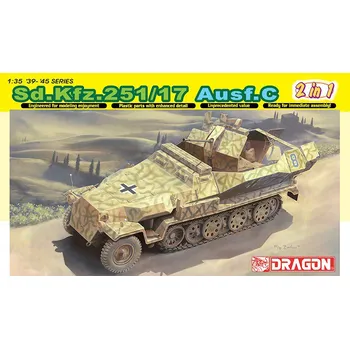 Plastikový model Dragon SD. KFZ. 251/17 Ausf.C/Command Version 1:35