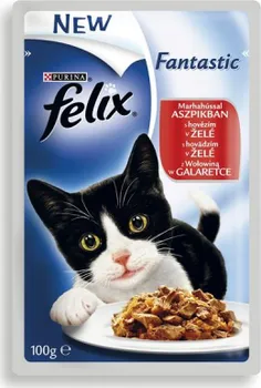 Krmivo pro kočku Felix Fantastic kapsička hovězí v želé