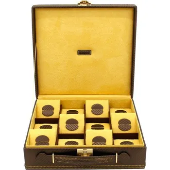 Box na hodinky Kazeta na hodinky Friedrich Lederwaren Carbon 32054-8