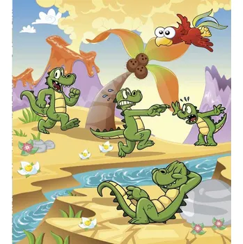 DIMEX Dětská tapeta 225 x 250 cm, krokodýlci