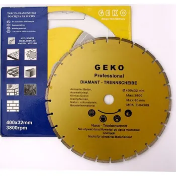 Řezný kotouč Geko diamantový řezný kotouč segmentový 400 x 8 x 32 mm