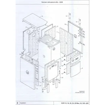Kotel Dakon Izolace předního panelu DOR 12, 16 87399301840