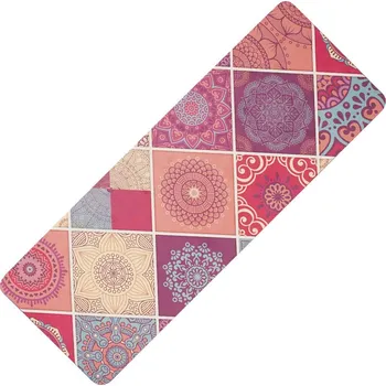 podložka na cvičení YATE Yoga Mat přírodní guma - vzor A růžová YASA04687