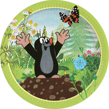 Party nádobí Amscan Krtek talíře 23 cm 8 ks