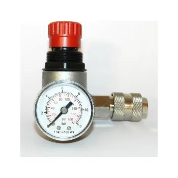 Příslušenství ke kompresoru Nuair regulátor tlaku 1/4" včetně manometru D40 a výstupní rychlospojky (ke kompresoru)