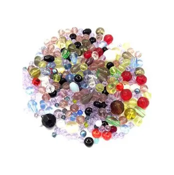 Dětské navlékací korálky Mix broušených korálků 100g