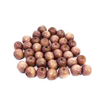 Dětské navlékací korálky Dřevěné korálky světle fialové 12mm 20g