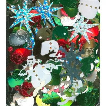 Modelovací hmota Flitry MIX tvarů a barev Vánoce 5454-099, Baleni 250 g FLITRY TVARY