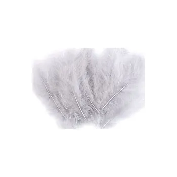 Peříčka 20 ks světle šedá