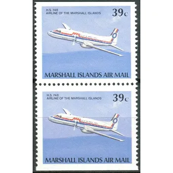 Poštovní známka Marshall Islands (1989) MiNr. 219 D ** - Marshallovy ostrovy - 2-bl - letadla - Hawker Siddeley 748