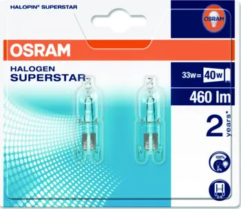 Žárovka Osram Halogen Halopin ECO Superstar 2 x 33W G9