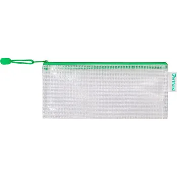 TARIFOLD Obálka se zipem síťovaná DL, PVC - zelená
