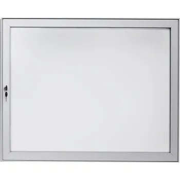 Informační Vitrína Standard Oboustranná - 24xA4 / 940x1000, Stříbrný elox, Šedá, Bez osvětlení