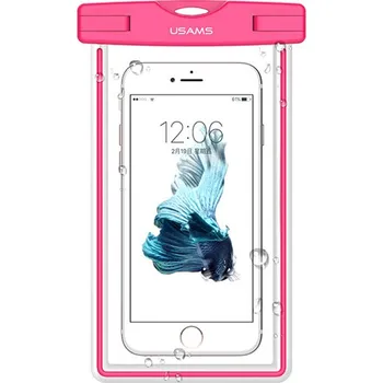 Pouzdro na mobilní telefon Usams Luminous růžové do 5,5"