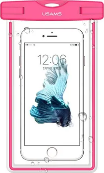 Pouzdro na mobilní telefon Usams Luminous růžové do 5,5"